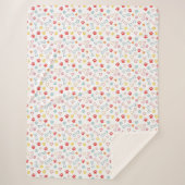 Kleurrijke Pootjes, Harten & Botten Doodle Sherpa Deken (Voorkant)