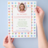 Kleurrijke Pootjes Op Maat Gemaakte Foto Hondenuit Flyer (Hand)