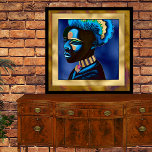 Kleurrijke Pop Art African Man 2 Acryl Muurkunst<br><div class="desc">Elegante acrylkunst,  met een fraai portret van een Afrikaans man,  gemaakt in een faux folie van blauwe en gouden pop kunst. Een leuke toevoeging aan je kamerdecor.</div>