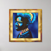 Kleurrijke Pop Art African Man 2 Canvas Afdrukken (Voorkant)