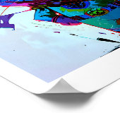 Kleurrijke Pop Art Bewerkbare Super Hero Cat Poster (Hoek)