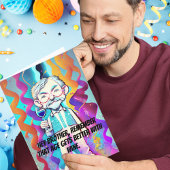 Kleurrijke Pop Art Big Brother Funny Wine Birthday Kaart