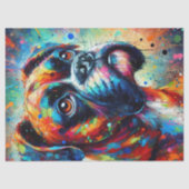 Kleurrijke Pop Art Boxer Dog Decoupage Tissuepapier (Voorkant)