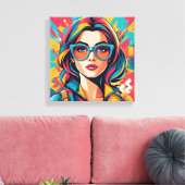 Kleurrijke Pop Art Canvasprint Canvas Afdruk (Insitu (Woonkamer))