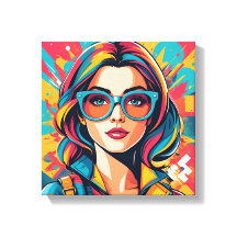 Kleurrijke Pop Art Canvasprint
