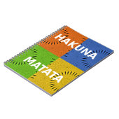 Kleurrijke Pop Art Collage & "Hakuna Matata" Beric Notitieboek (Linkerzijde)