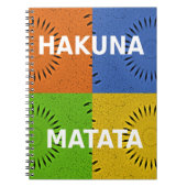 Kleurrijke Pop Art Collage & "Hakuna Matata" Beric Notitieboek (Voorkant)