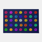 Kleurrijke Pop Art Daisies Cute Girly Schattig Fun Deurmat (Voorkant)