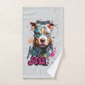 Kleurrijke Pop Art Dog in Grey Bad Handdoek (Handdoek)