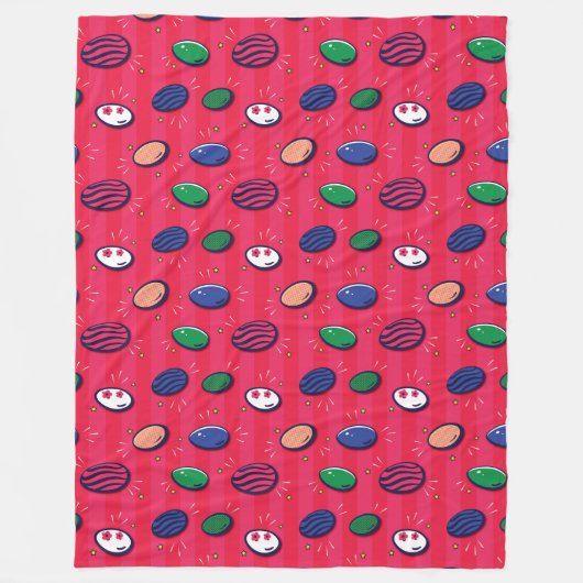 Kleurrijke Pop Art Easter Eggs Pattern Fleece Deken (Voorkant)