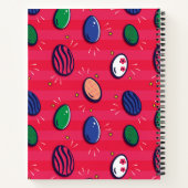 Kleurrijke Pop Art Easter Eggs Pattern Notitieboek (Achterkant)