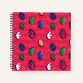 Kleurrijke Pop Art Easter Eggs Pattern Notitieboek (Voorkant)