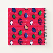 Kleurrijke Pop Art Easter Eggs Pattern Notitieboek (Achterkant)