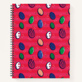 Kleurrijke Pop Art Easter Eggs Pattern Notitieboek (Voorkant)