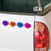 Kleurrijke Pop Art Flowers Bumpersticker (Op Truck)