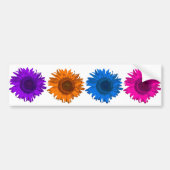 Kleurrijke Pop Art Flowers Bumpersticker (Voorkant)