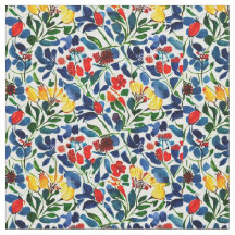 Kleurrijke Pop Art Flowers Fabric