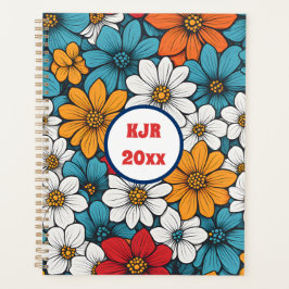 Kleurrijke Pop Art Flowers Planner