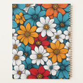 Kleurrijke Pop Art Flowers Planner (Achterkant)