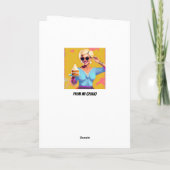 Kleurrijke Pop Art Funny Karen Verjaardag Kaart (Achterkant)