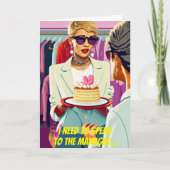 Kleurrijke Pop Art Funny Karen Verjaardag Kaart (Voorkant)