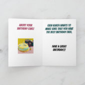 Kleurrijke Pop Art Funny Karen Verjaardag Kaart (Binnen)