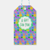 Kleurrijke Pop Art Gepersonaliseerde Pickleball Cadeaulabel (Voorkant)