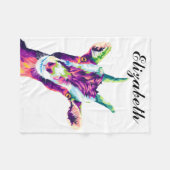 Kleurrijke Pop Art Goat - Aangepaste vlootzak Fleece Deken (Voorkant (Horizontaal))