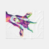 Kleurrijke Pop Art Goat Fleece Blanket (Voorkant (Horizontaal))
