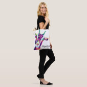 Kleurrijke Pop Art Goat Persoonlijke Canvas tas (Op model)