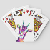 Kleurrijke Pop Art Goat-speelkaarten Pokerkaarten (Achterkant)