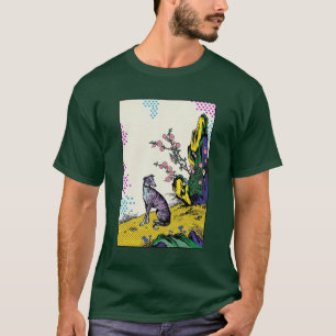 Kleurrijke Pop Art Greyhound Aziatische Natuur T-shirt