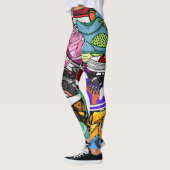 Kleurrijke Pop Art Hardloper Jogger Leggings (Links)