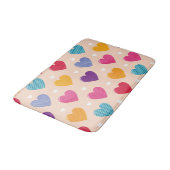 Kleurrijke Pop Art Heart Pattern Badmat (Gekanteld)