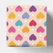 Kleurrijke Pop Art Heart Pattern Bedankdoosjes (Bovenkant)