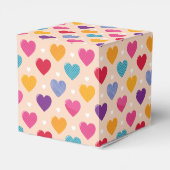 Kleurrijke Pop Art Heart Pattern Bedankdoosjes (Achterkant)
