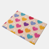 Kleurrijke Pop Art Heart Pattern Deurmat (Schuin)