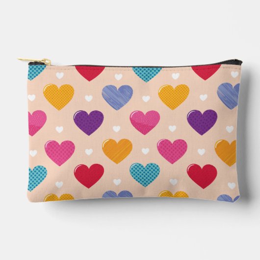 Kleurrijke Pop Art Heart Pattern Etui (Voorkant)