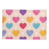 Kleurrijke Pop Art Heart Pattern Kussensloop (Achterkant)