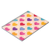 Kleurrijke Pop Art Heart Pattern Notitieboek (Linkerzijde)
