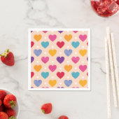 Kleurrijke Pop Art Heart Pattern Servet (Insitu)