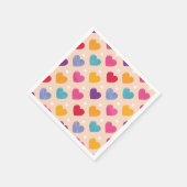 Kleurrijke Pop Art Heart Pattern Servet (Hoek)