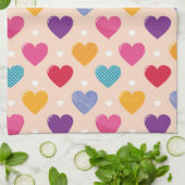 Kleurrijke Pop Art Heart Pattern Theedoek (Gevouwen)