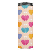 Kleurrijke Pop Art Heart Pattern Thermosbeker (Achterkant)