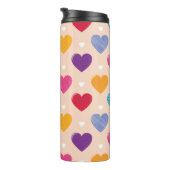 Kleurrijke Pop Art Heart Pattern Thermosbeker (Geroteerd rechts)