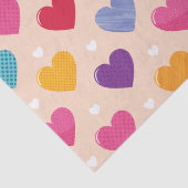 Kleurrijke Pop Art Heart Pattern Tissuepapier (Detail)