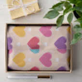 Kleurrijke Pop Art Heart Pattern Tissuepapier (Geschenk)