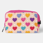 Kleurrijke Pop Art Heart Pattern Toilettasje (Achterkant)