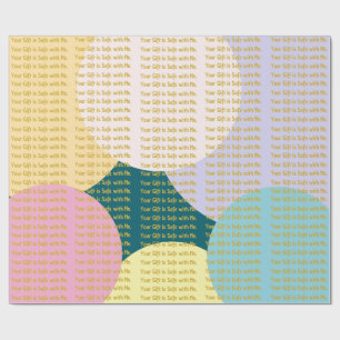 Kleurrijke Pop Art "Je cadeau is veilig bij mij" G Cadeaupapier