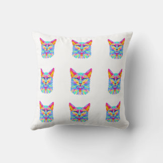 Kleurrijke Pop Art Kat Dubbelzijdige Kussen